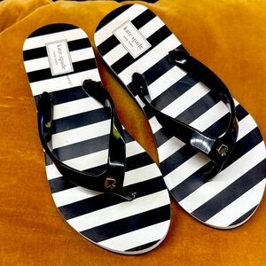 Kate Spade Monochrome Striped Sandals